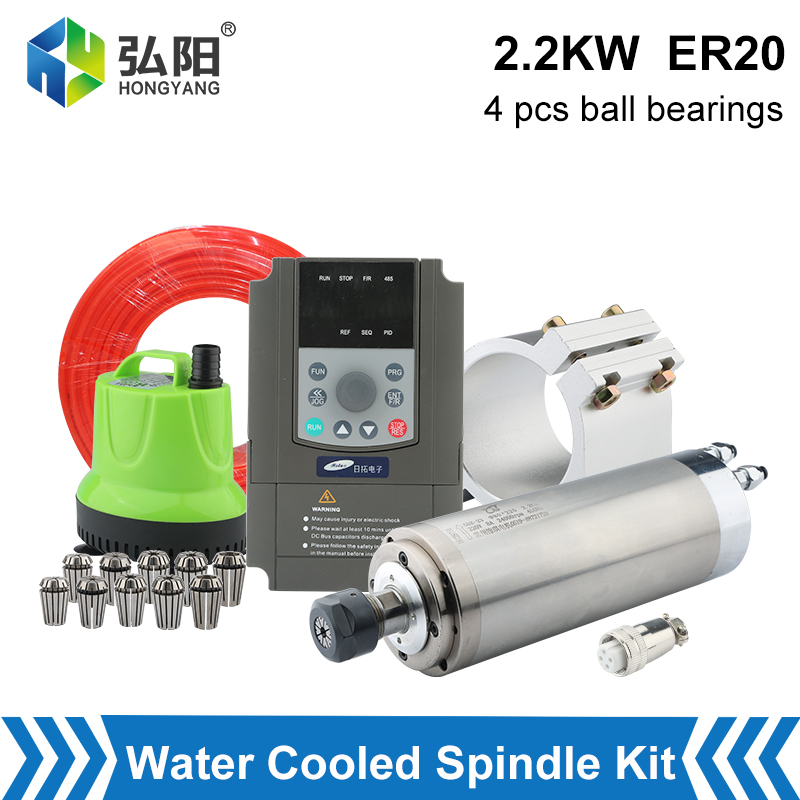2.2kw Water-Cooled Spindle Kit - đánh giá và giá 2.2Kw Water Cooled Spindle Kit Vfd