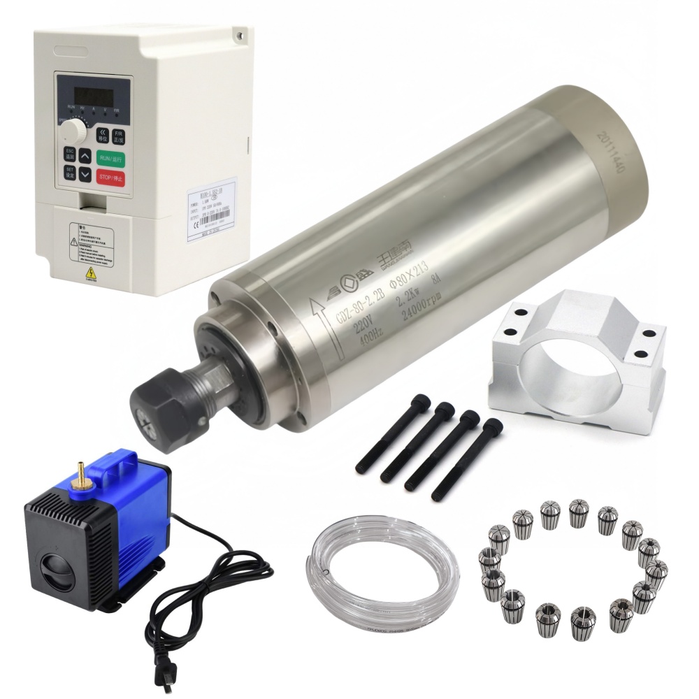 GDZ-80-2.2B 80mm 2.2KW ER20 Wa - đánh giá và giá 2.2Kw Water Cooled Spindle Kit Vfd
