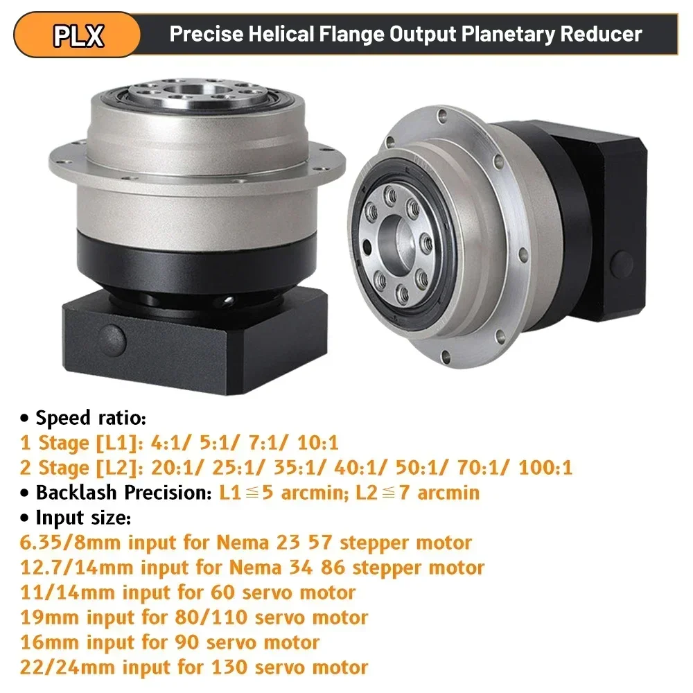 Circular Flange Helical Gear P - đánh giá và giá Planetary Gearbox Reducer Nema 23 34