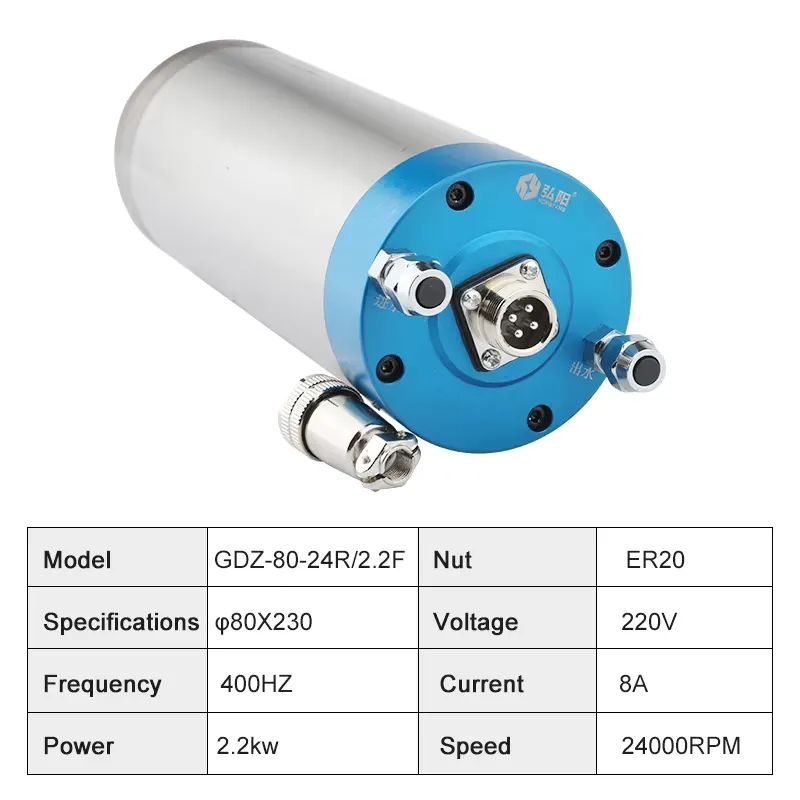2026China*Factory* ER20 2.2kw  - đánh giá và giá 2.2Kw Water Cooled Spindle Kit Vfd