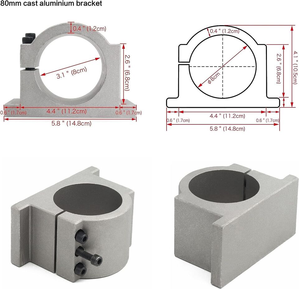 【EU/USA】2.2KW 220V 8A GDZ-80-2 - đánh giá và giá 2.2Kw Water Cooled Spindle Kit Vfd