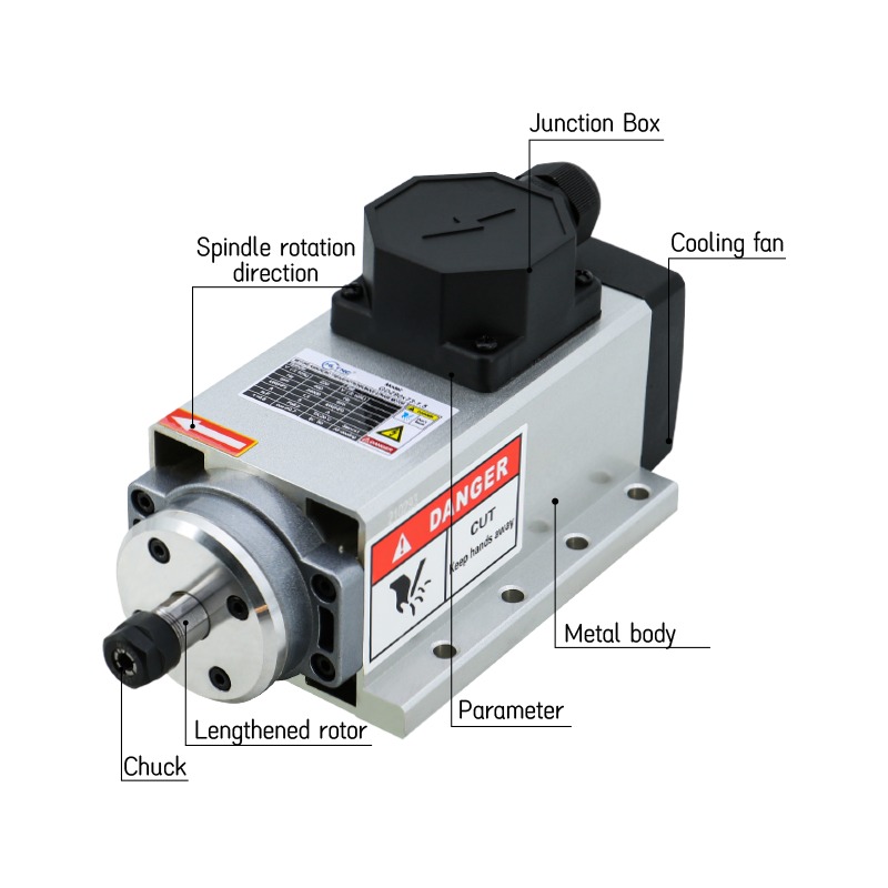 CNC Milling Machine Spindle Mo - đánh giá và giá Er20 Collet Chuck Spindle Motor 220V