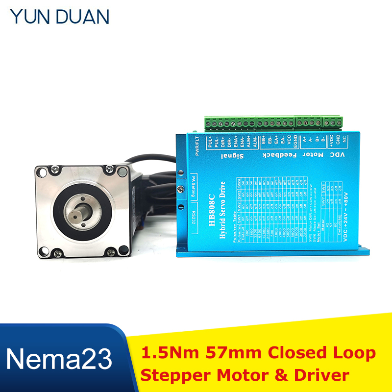 1.5Nm Vòng Kín Động Cơ Bước Lá - đánh giá và giá Nema 23 Closed Loop Stepper Motor Driver Kit