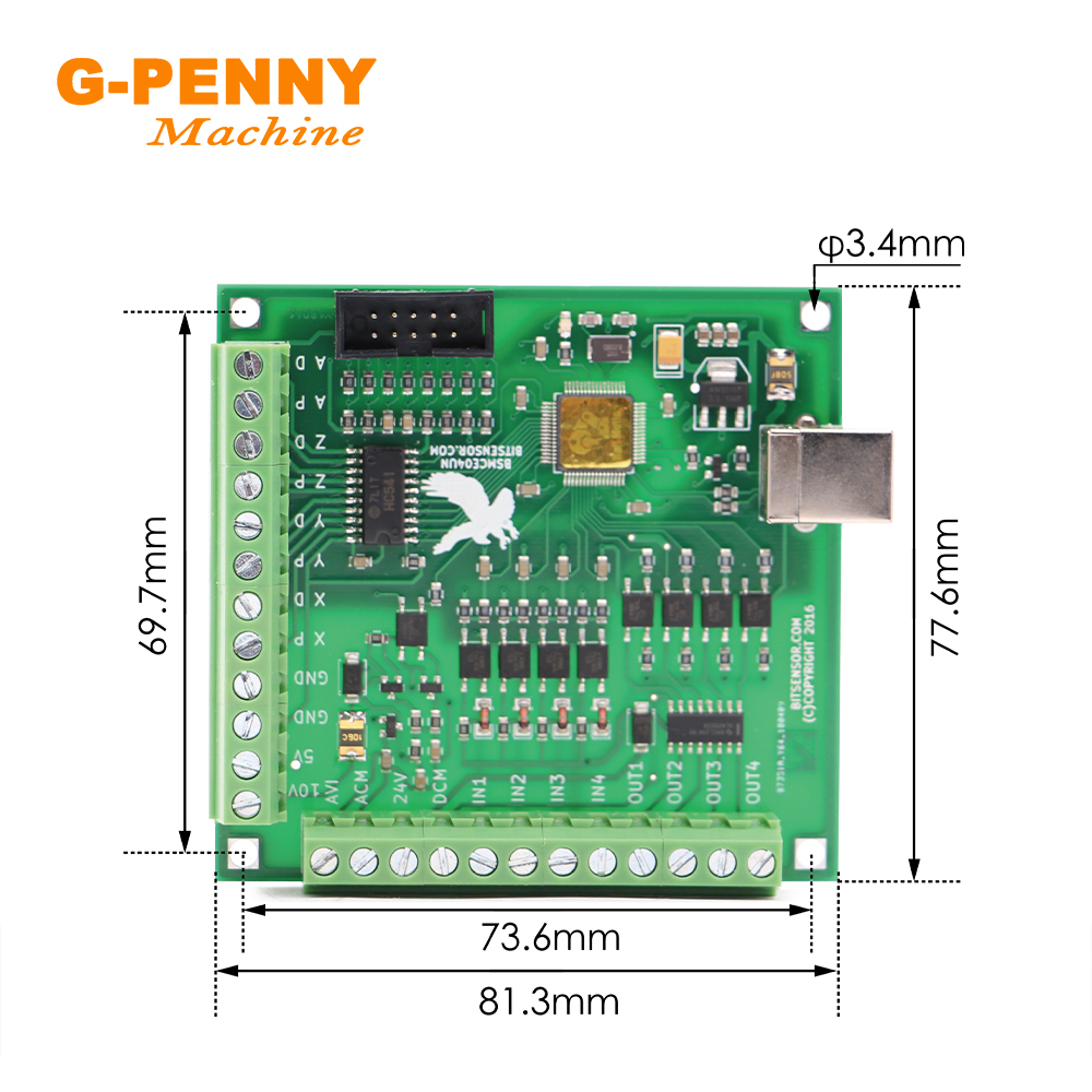 G-PENNY NEW ! 4 Axis USB Motio - đánh giá và giá Mach3 Usb Cnc Controller 4 Axis 100Khz