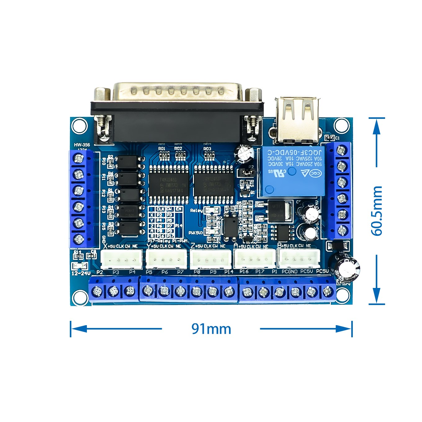 Upgraded 5 Axis CNC Interface  - đánh giá và giá 5 Axis Cnc Breakout Board Interface Mach3